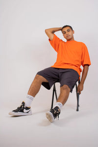 Plain orange Oversized Tee