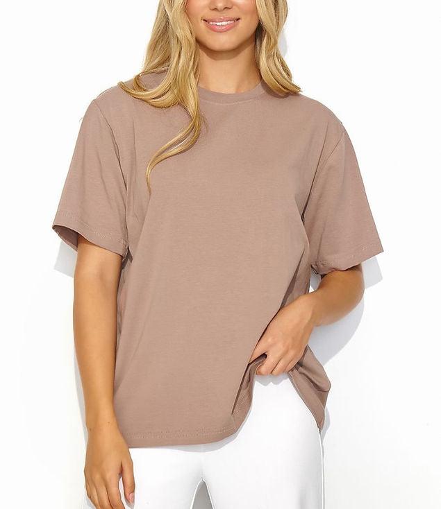 Light coffee oversized tee