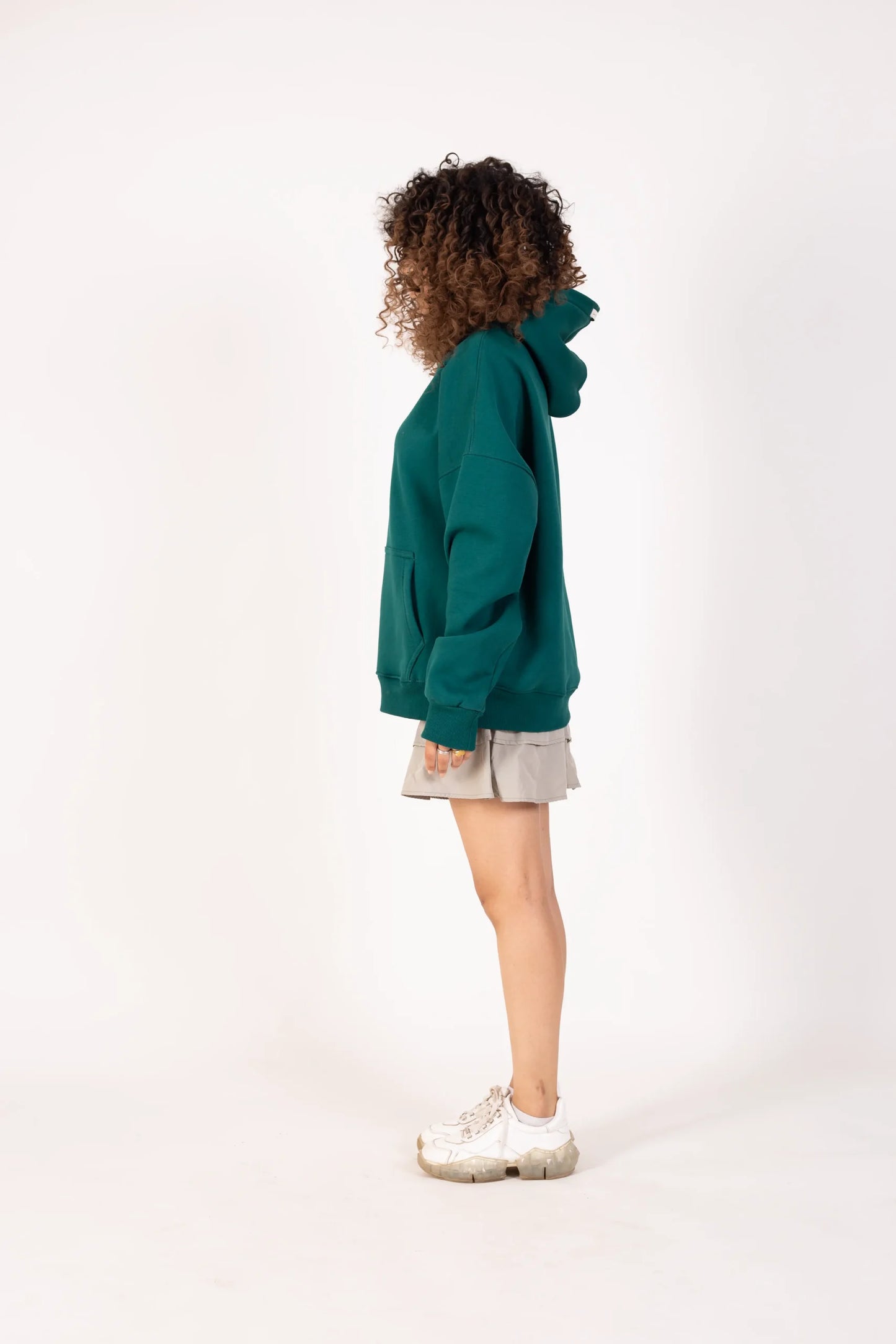 Plain Dark Green Hoodie