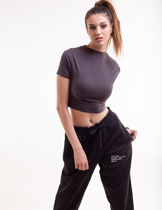 RELAXED FIT BLACK JOGGERS