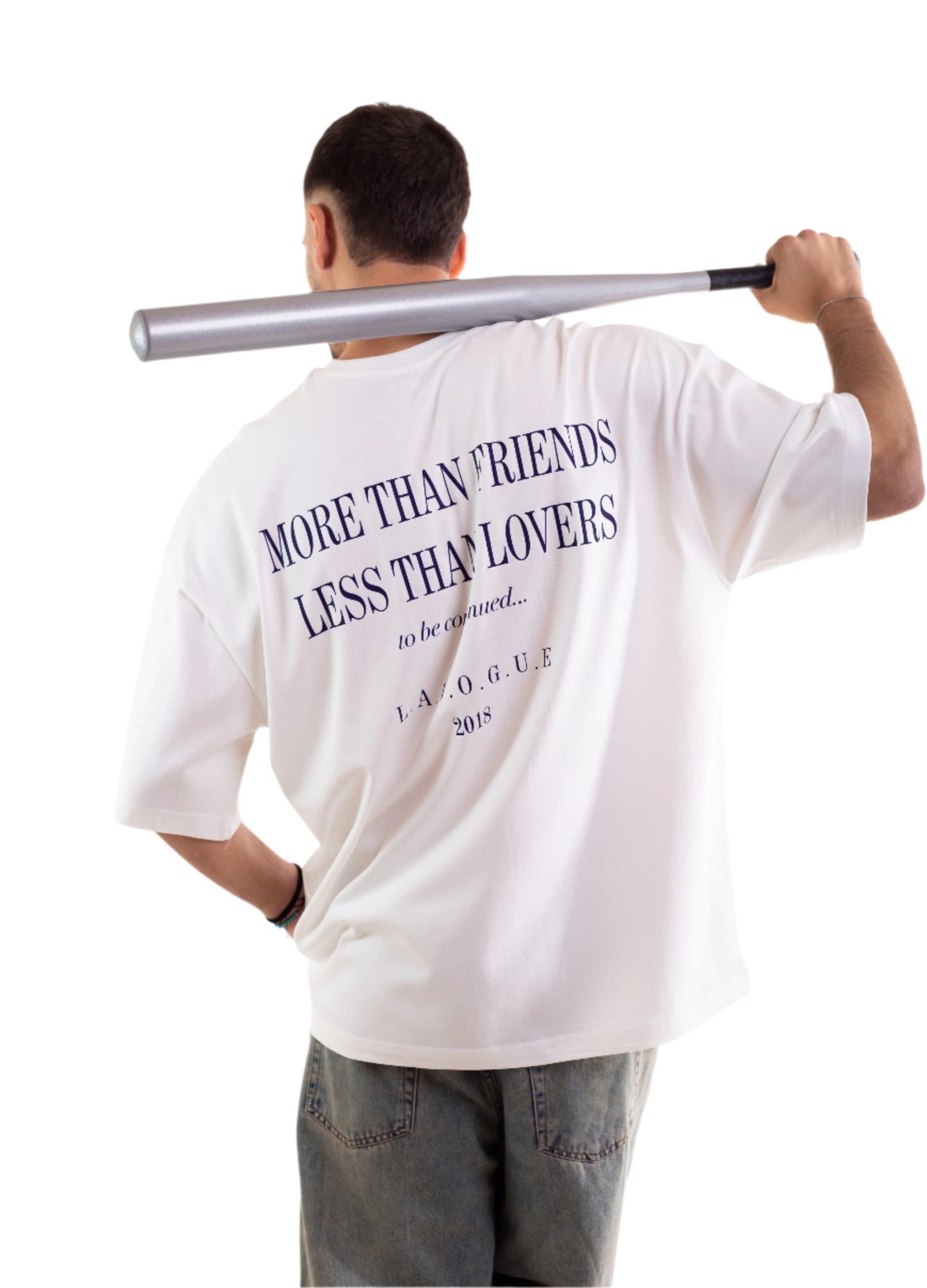 MORE THAN FRIENDS LESS THAN LOVERS OVERSIZED TEE