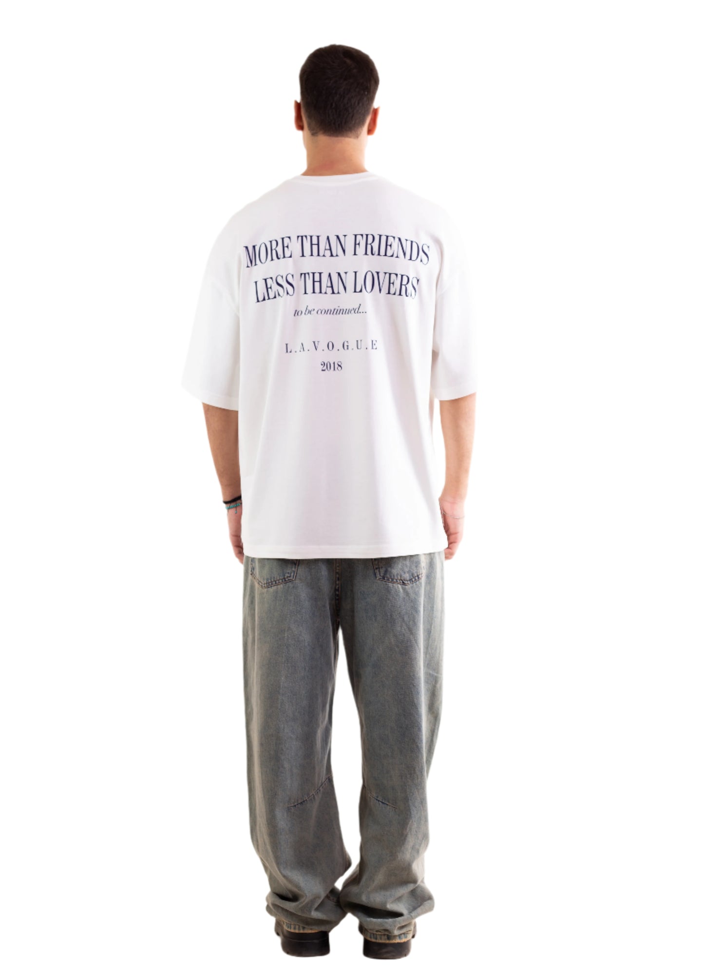 MORE THAN FRIENDS LESS THAN LOVERS OVERSIZED TEE