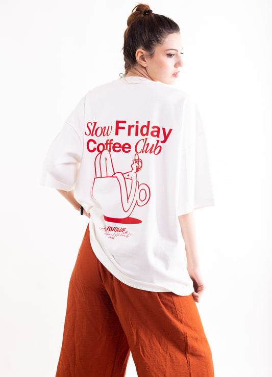 SLOW FRIDAY COFFEE CLUB OVERSIZED TEE