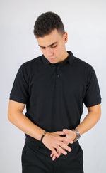 Load image into Gallery viewer, Black Polo T-shirt
