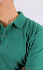Load image into Gallery viewer, Dark Green Polo T-shirt
