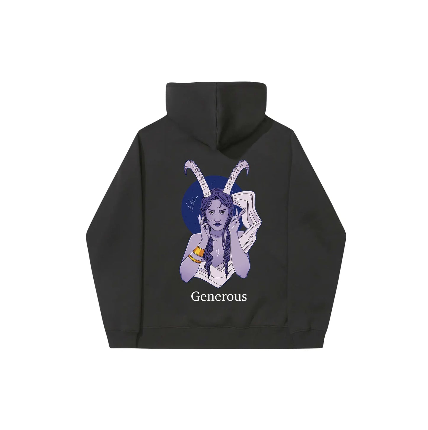 Zodiac CAPRICORN Black Hoodie