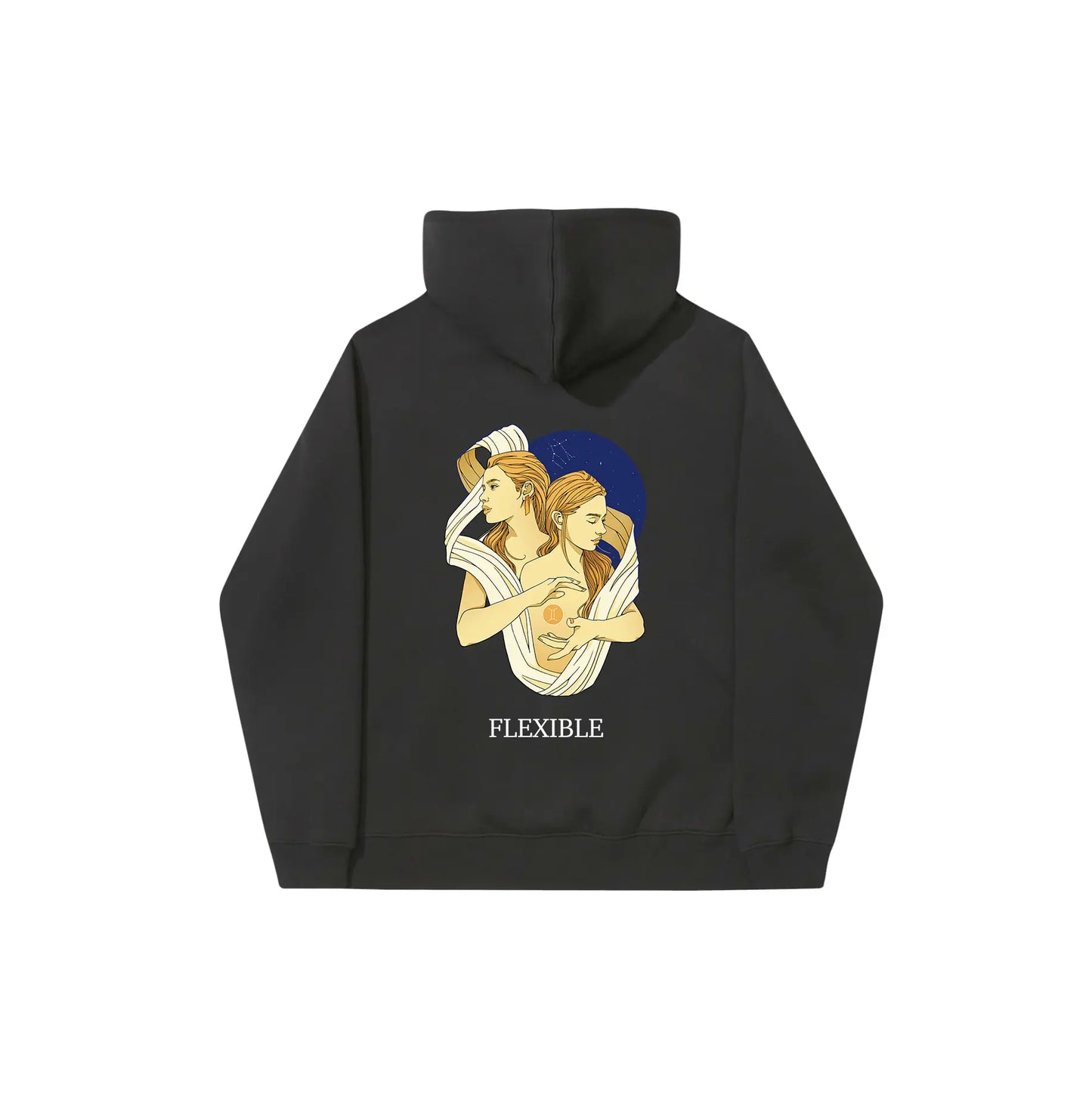 Zodiac Gemini Black Hoodie