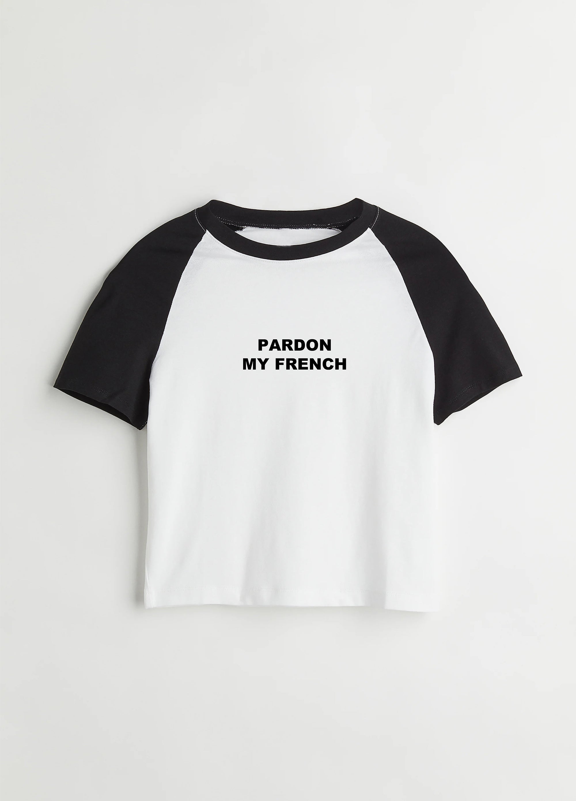 PARDON MY FRENCH CROPPED TEE